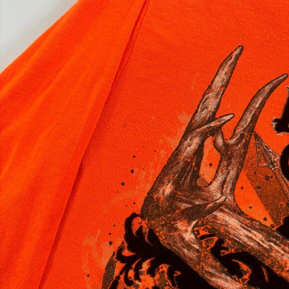 Vintage y2k Bone Collector Men Large Skull Goth Grunge Hunting Long Sleeve Shirt - Picture 3 of 8